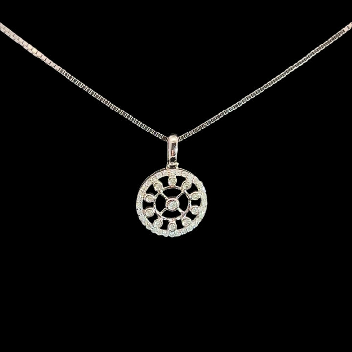 Stylish Round Diamond Pendant