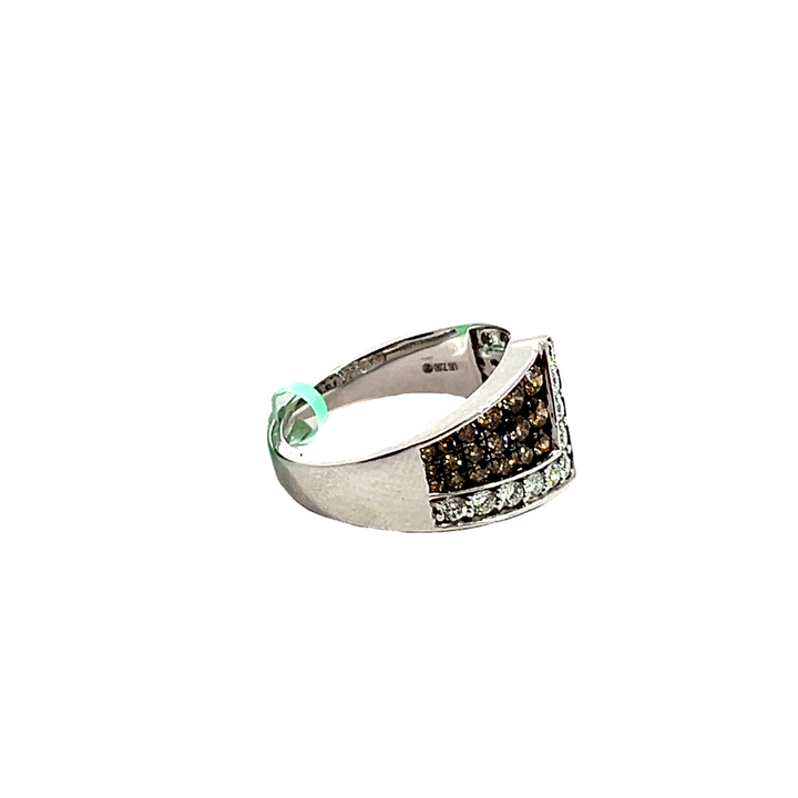 Ladies Fancy Blue, Chocolate and White Diamond Ring