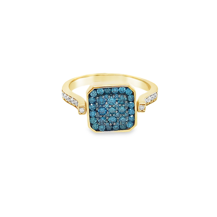 Enchanting Blue & White Reversible Diamond Ring