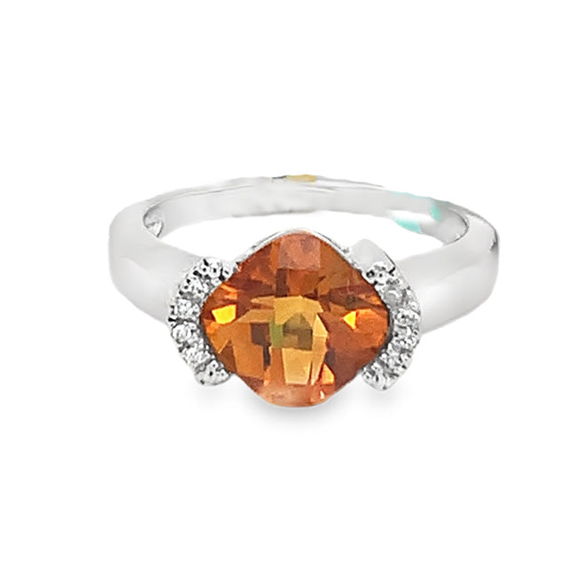 Dazzling Citrine and Diamond Ring