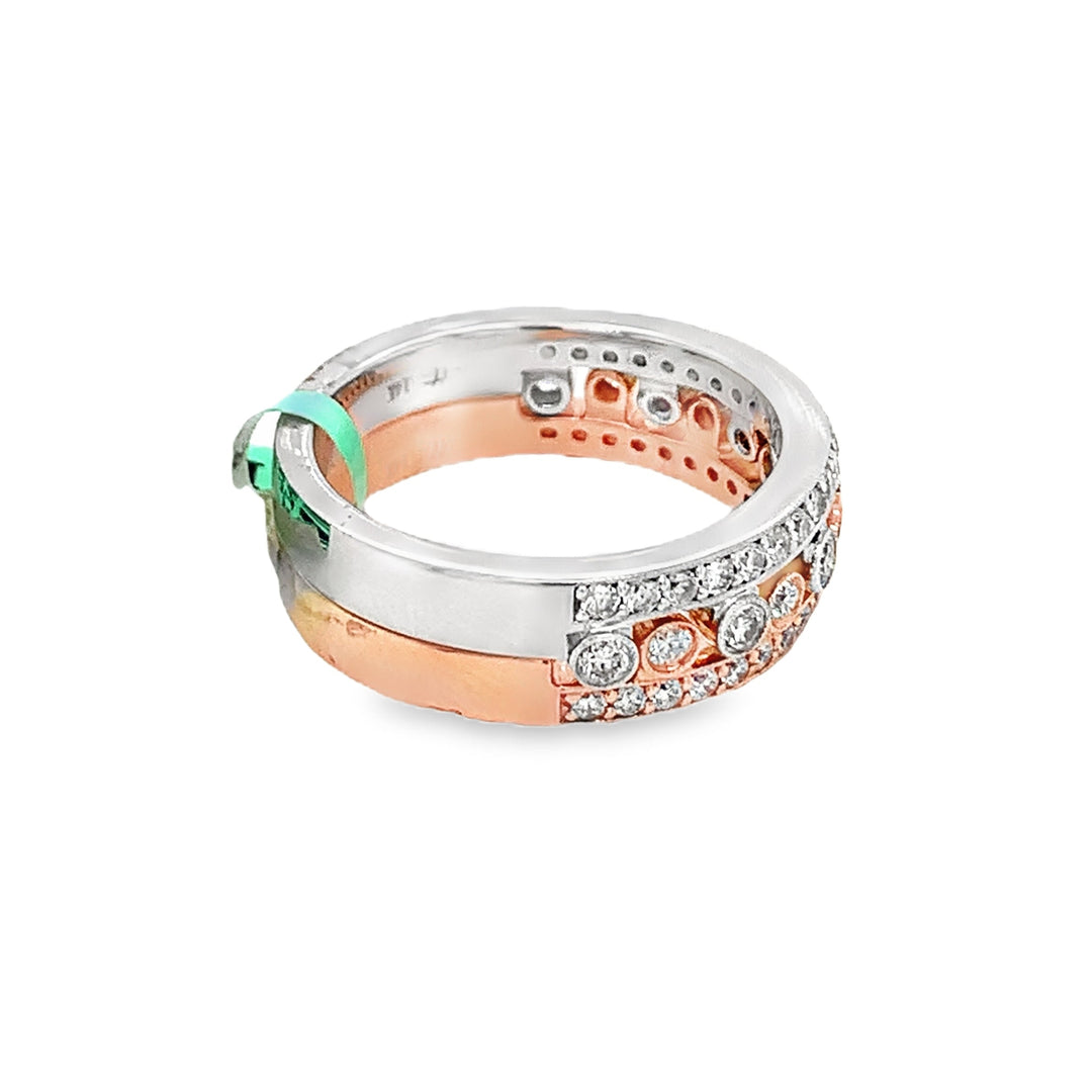 Two Piece, Dual Color Diamond Ring